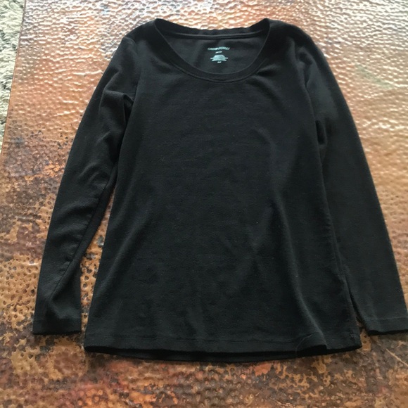 Cynthia Rowley Black Long Sleeve Tee 